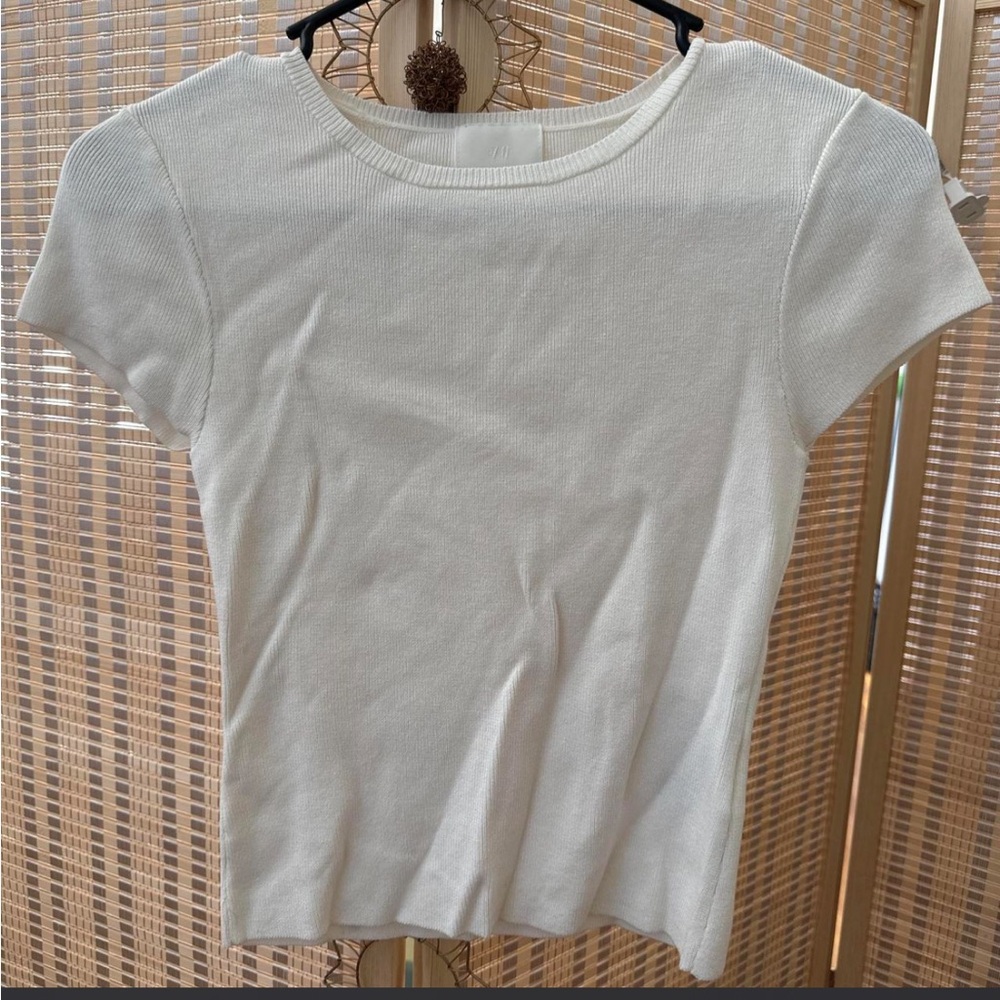 Soft Knit White Tee